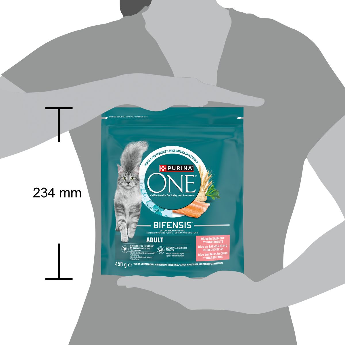 PURINA ONE® Adult, Ricco in Salmone