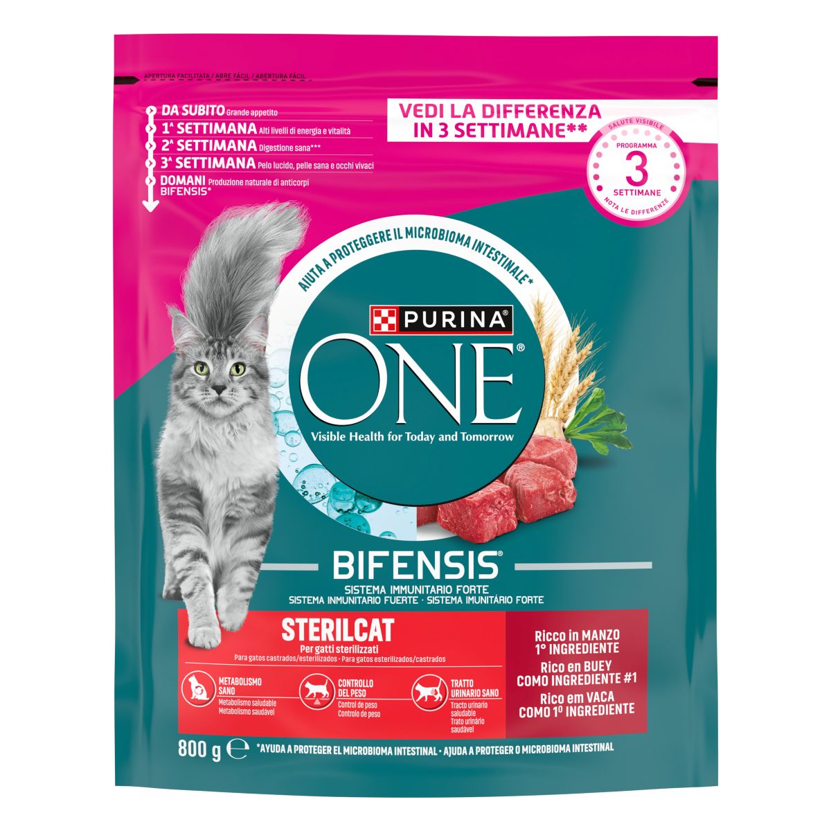 PURINA ONE® Sterilcat, Ricco in Manzo