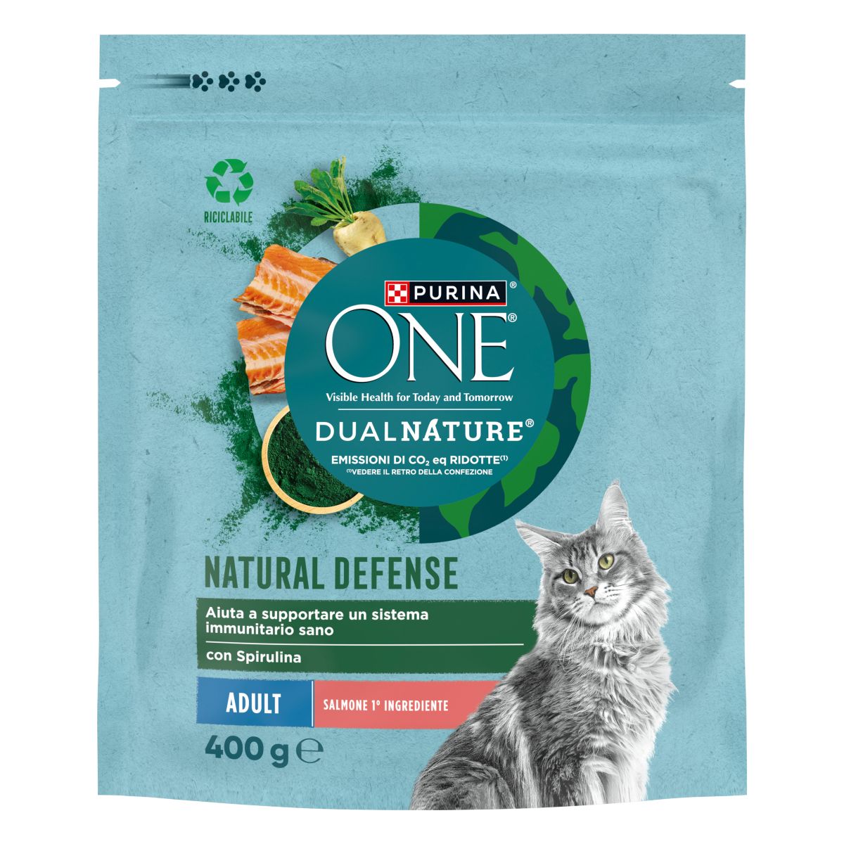 PURINA ONE® DualNature Adult Salmone 400g