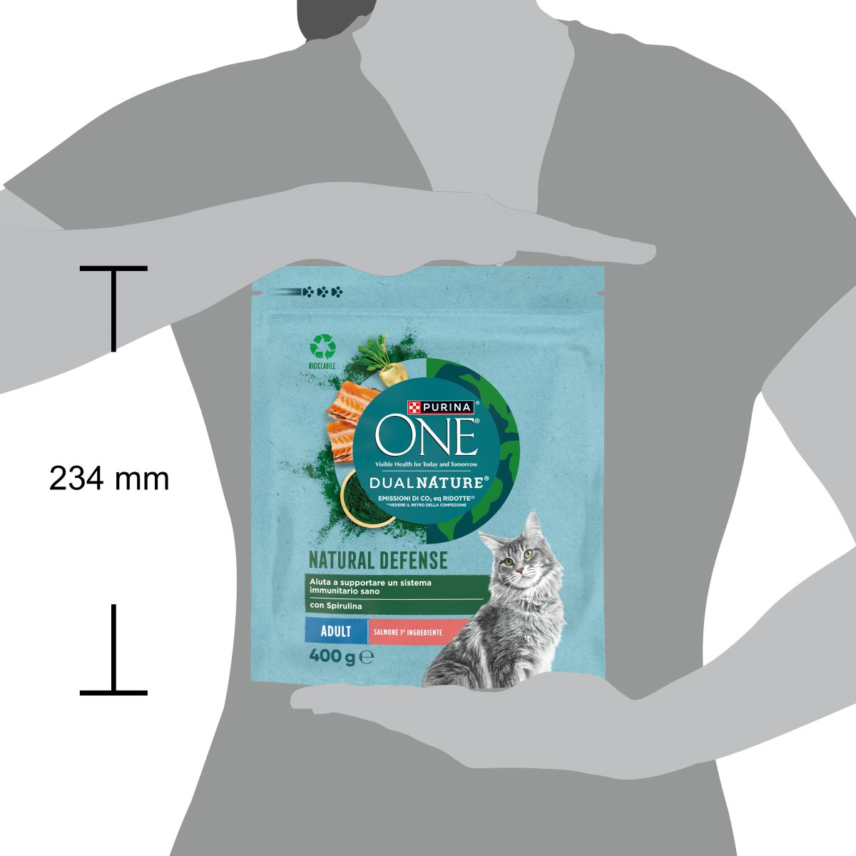 PURINA ONE® DualNature Adult Salmone 400g