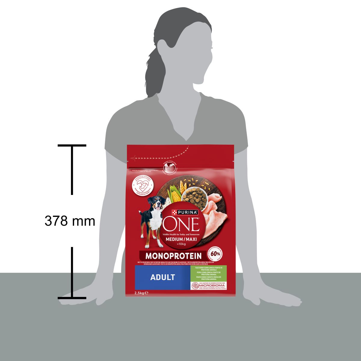 PURINA ONE® MEDIUM/MAXI Monoprotein 2,5kg Tacchino