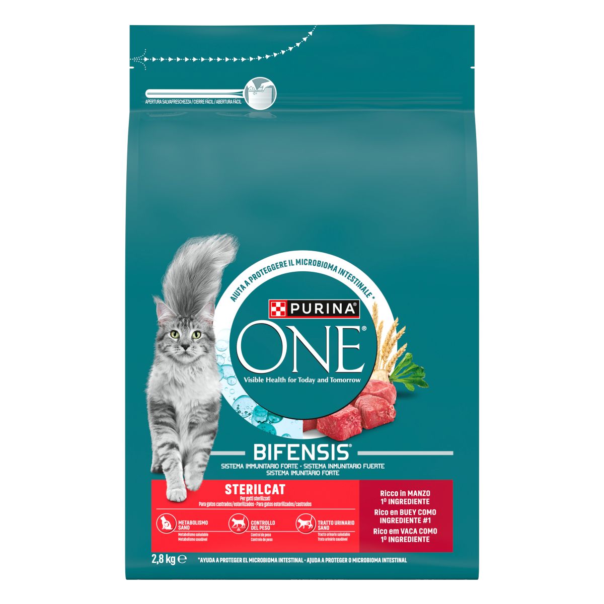 PURINA ONE® Sterilcat, Ricco in Manzo
