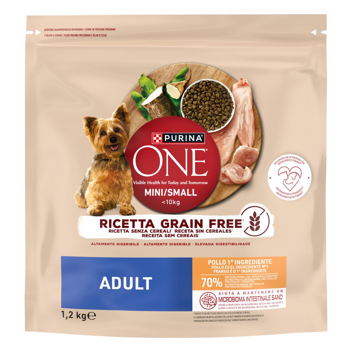 Purina ONE MINI Grain Free 1,2kg Pollo
