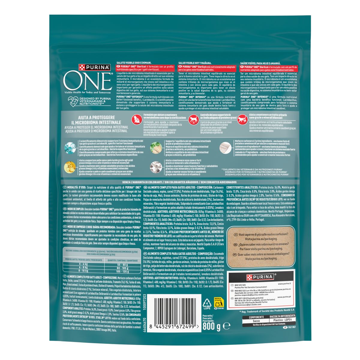 PURINA ONE® Sterilcat, Ricco in Merluzzo