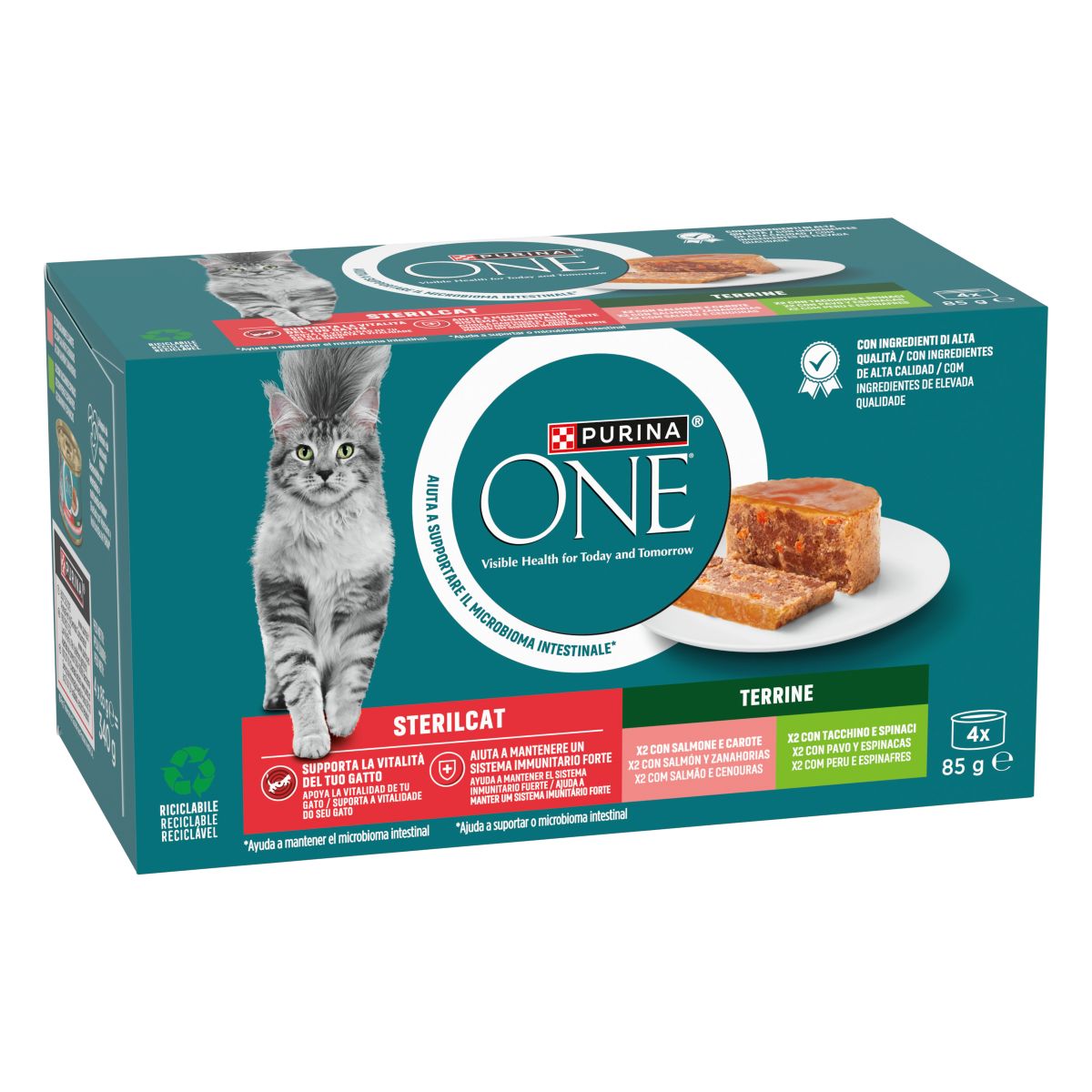 Purina ONE Bifensis Steril 
(Tacchino e Spinaci / Salmone e Carote)