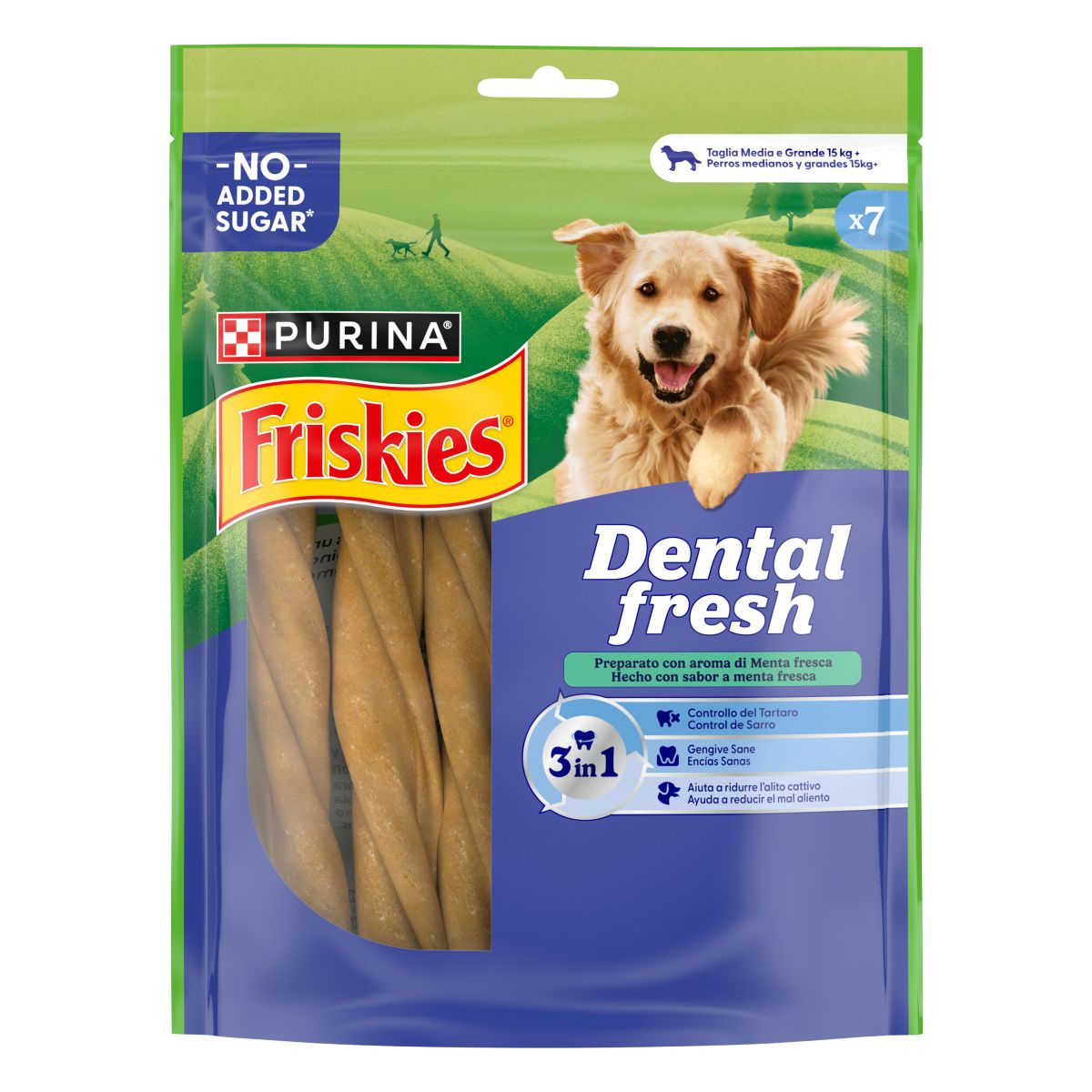 FRISKIES® Dental Fresh 3in1 Snack igiene orale e dentale Cane taglia M/L