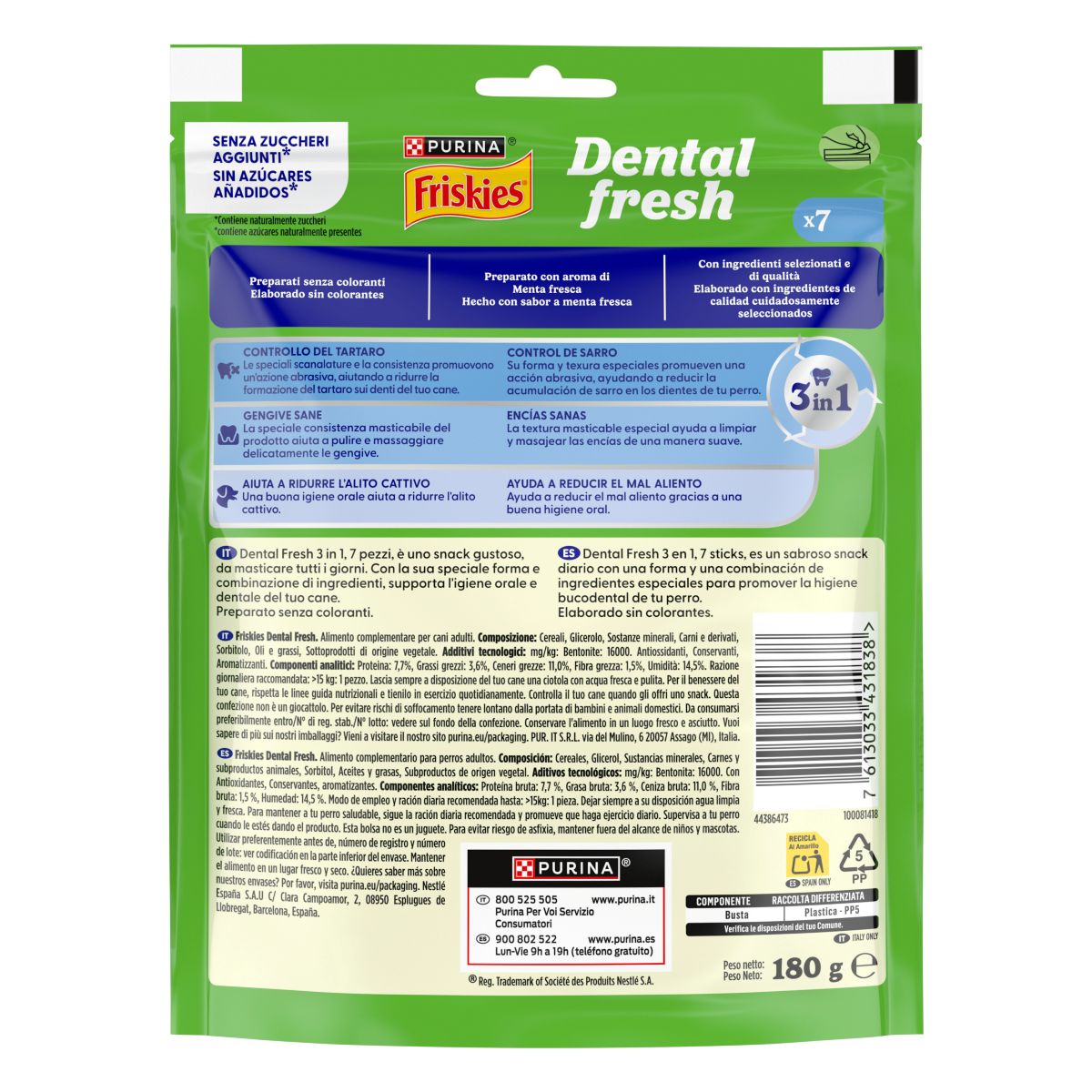FRISKIES® Dental Fresh 3in1 Snack igiene orale e dentale Cane taglia M/L