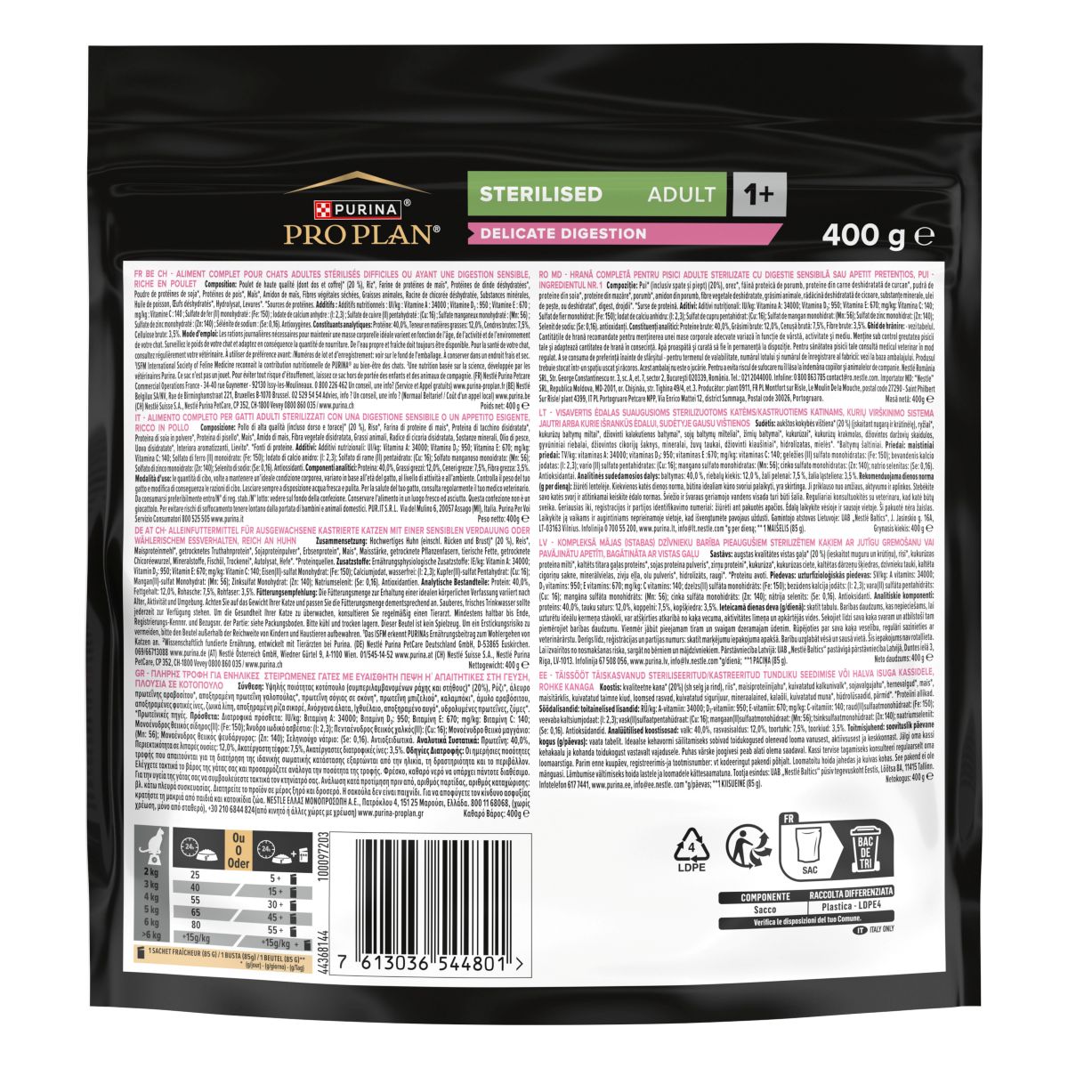 PURINA PRO PLAN® Sterilised Adult 1+ Delicate Digestion Ricco In Pollo
