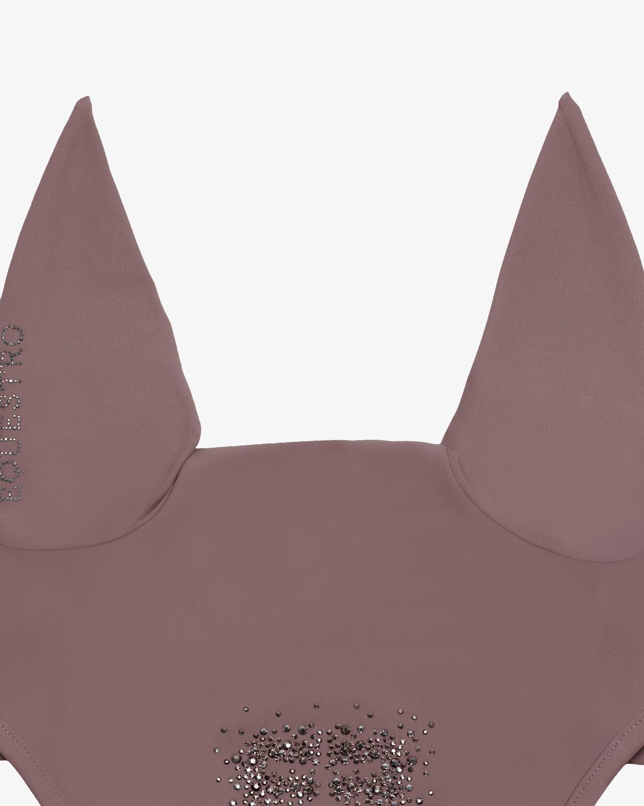 Fly veil in technical fabric with rhinestone logo