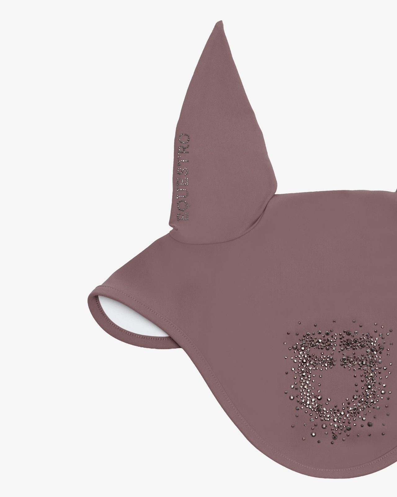 Fly veil in technical fabric with rhinestone logo