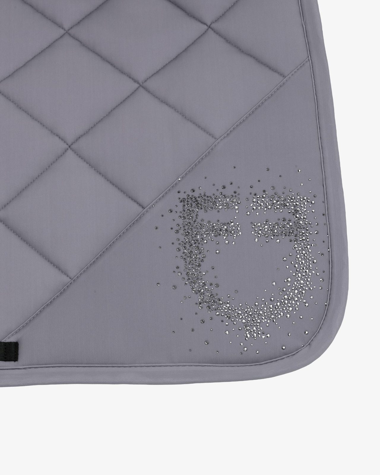Jumping saddle pad with rhinestone logo