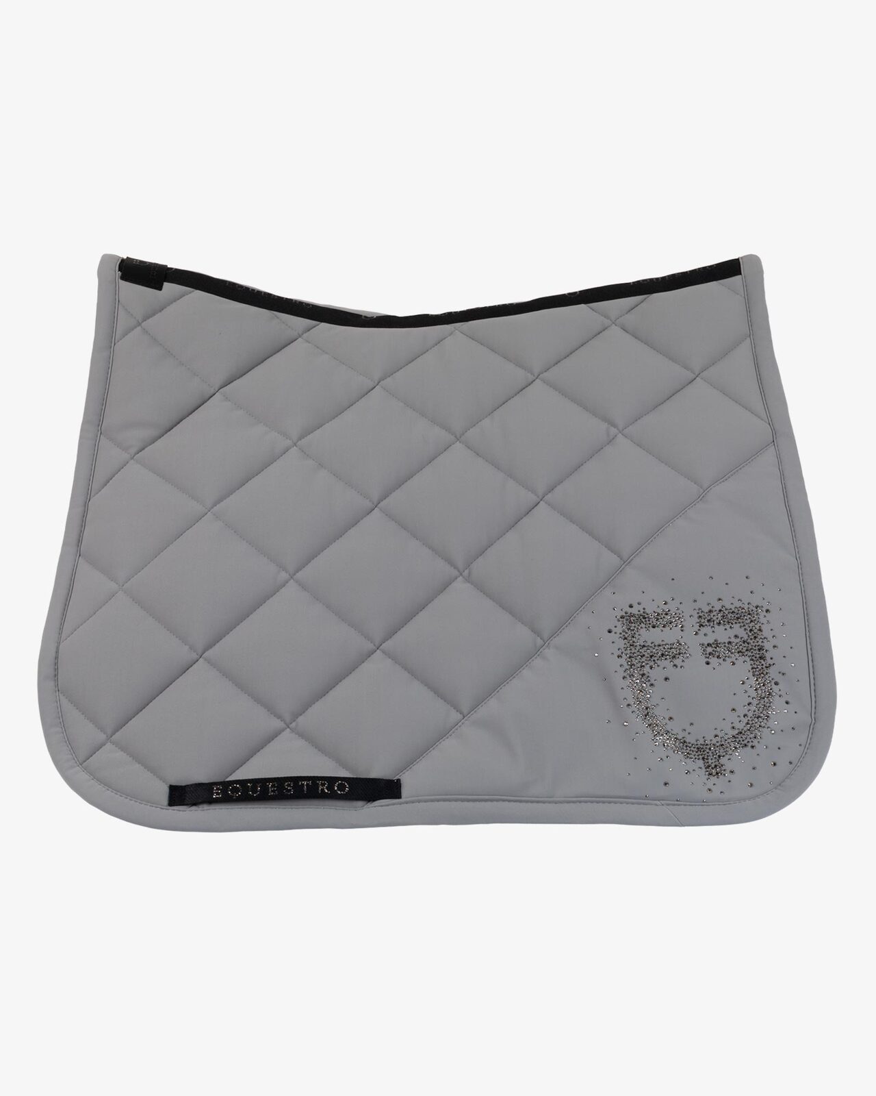 Dressage saddle pad with rhinestone logo