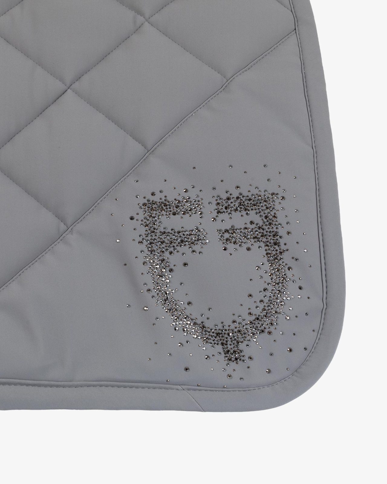 Dressage saddle pad with rhinestone logo