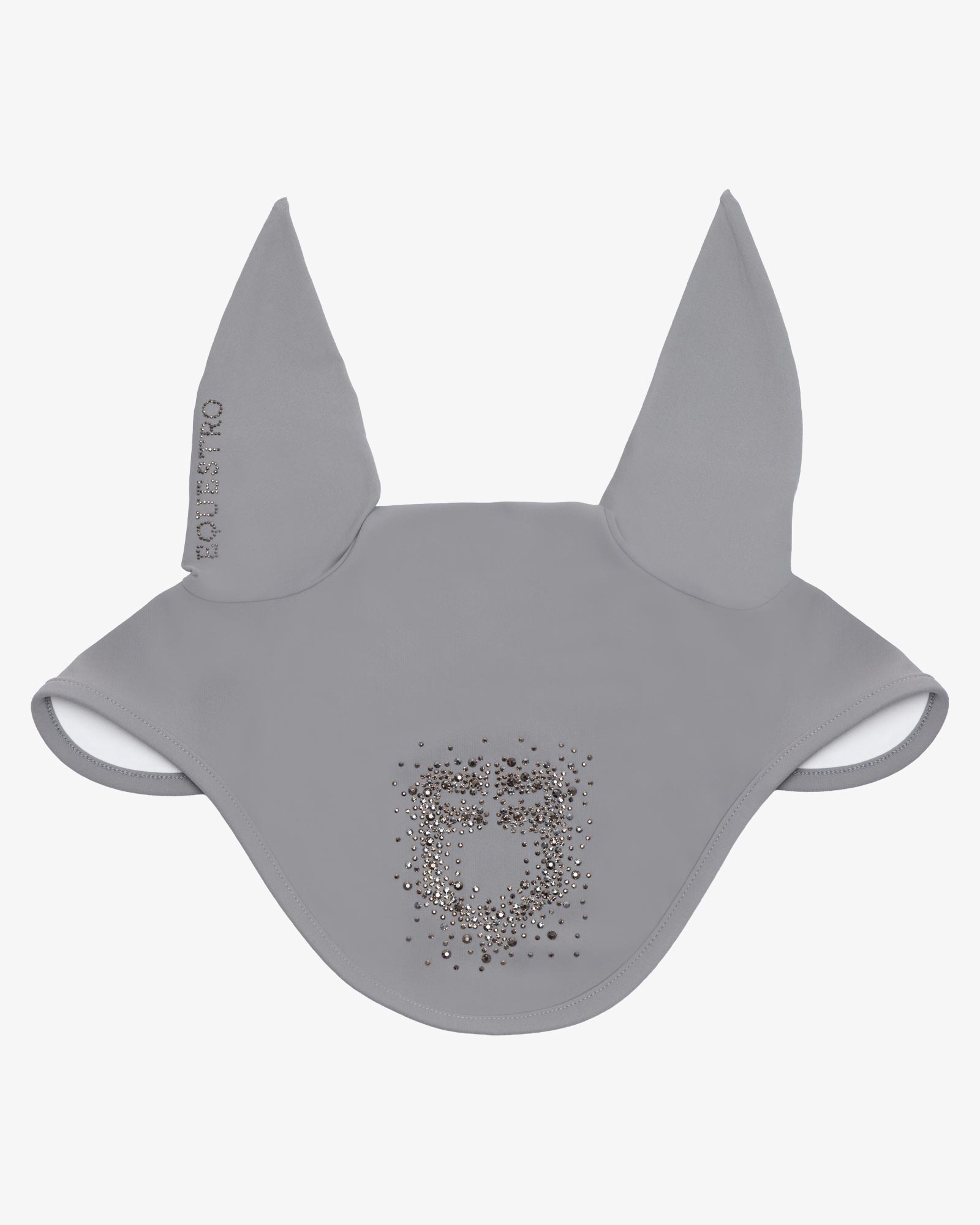 Fly veil in technical fabric with rhinestone logo