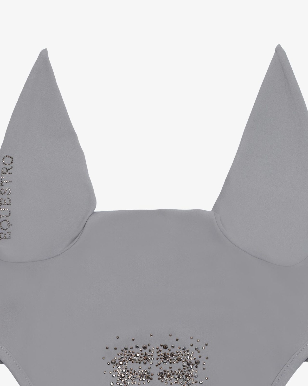 Fly veil in technical fabric with rhinestone logo