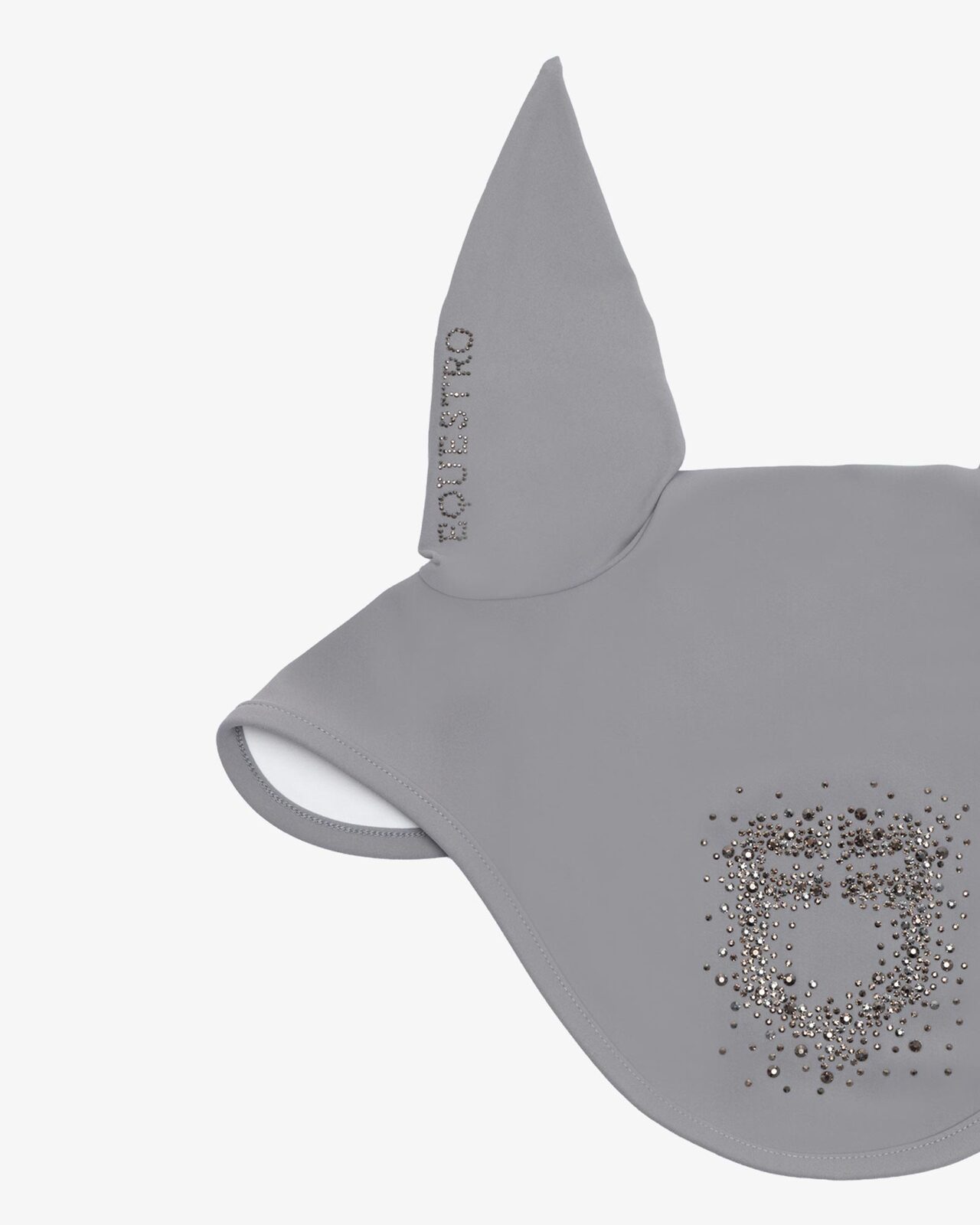 Fly veil in technical fabric with rhinestone logo