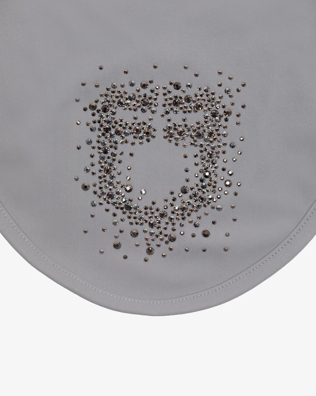 Fly veil in technical fabric with rhinestone logo