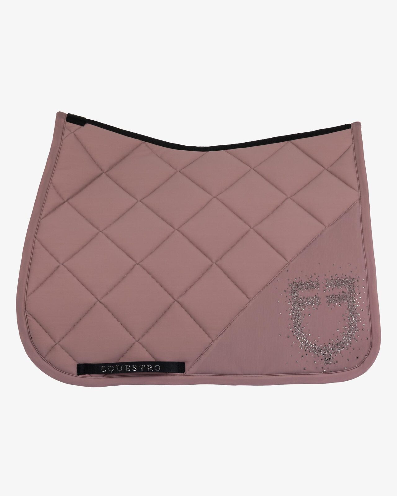 Dressage saddle pad with rhinestone logo