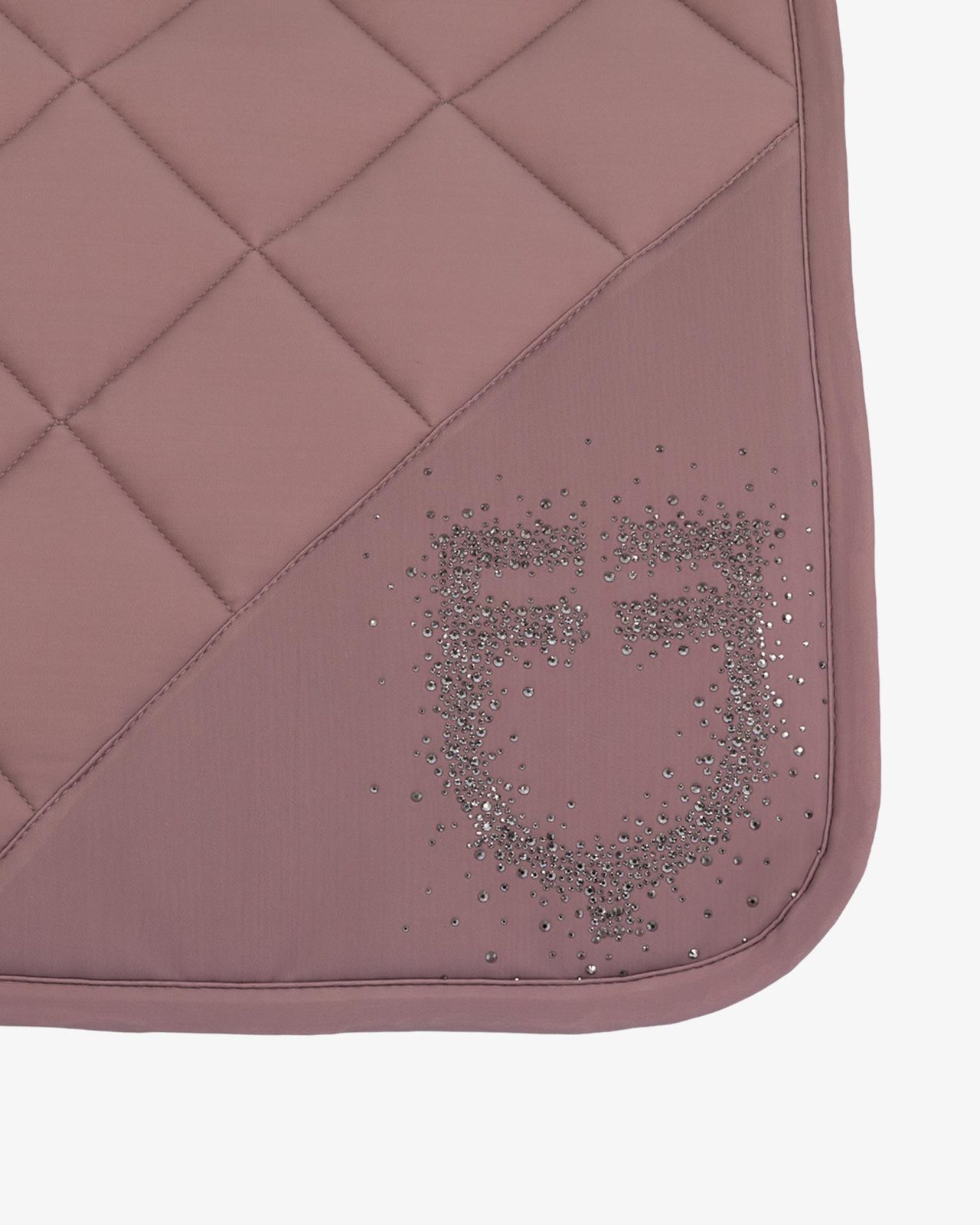 Dressage saddle pad with rhinestone logo