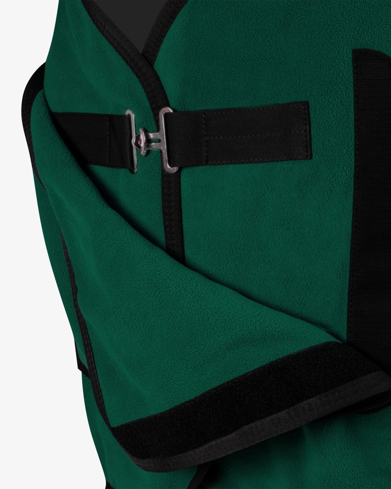 Fleece rug with flap front closure