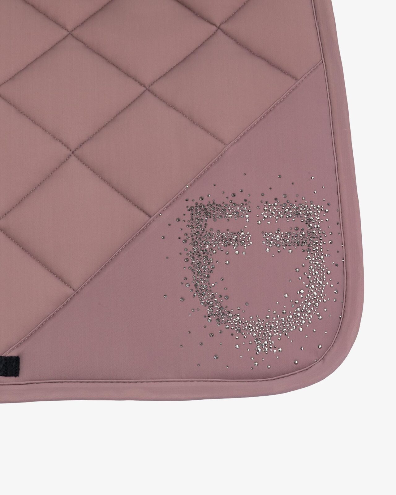 Jumping saddle pad with rhinestone logo
