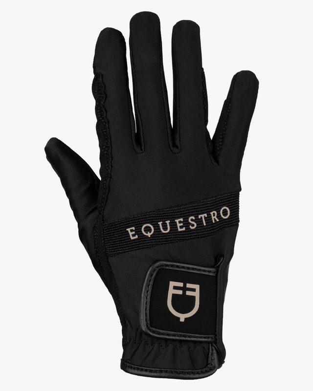 Gloves in technical fabric with multicolor logo