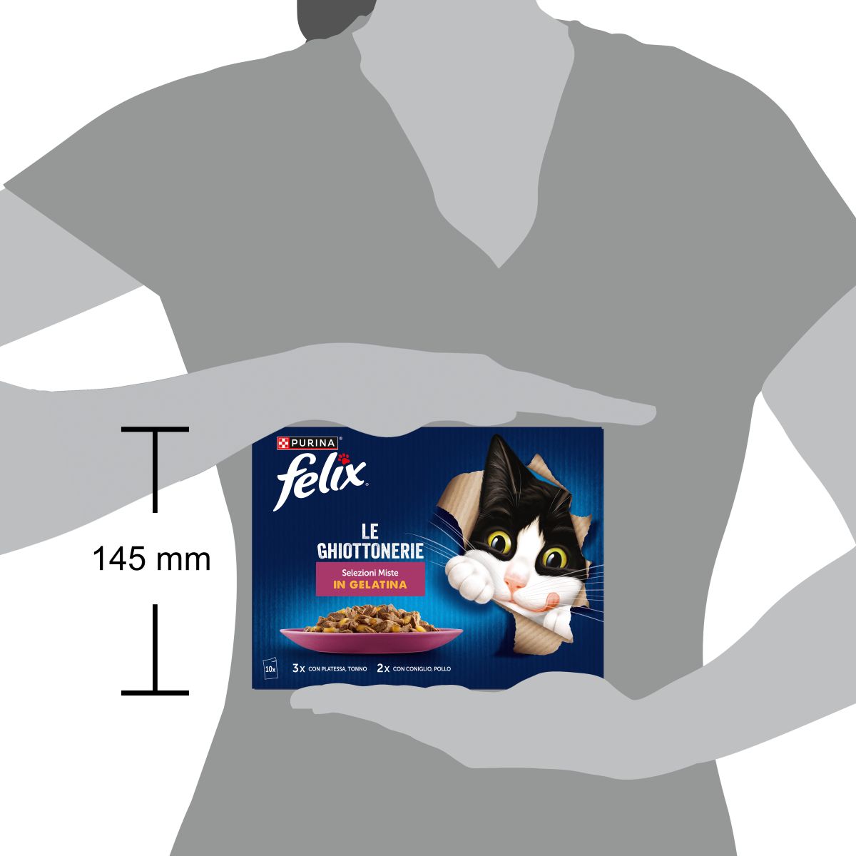 Felix Ghiottonerie 10x85g Selezioni Miste - Platessa/tonno/coniglio/pollo