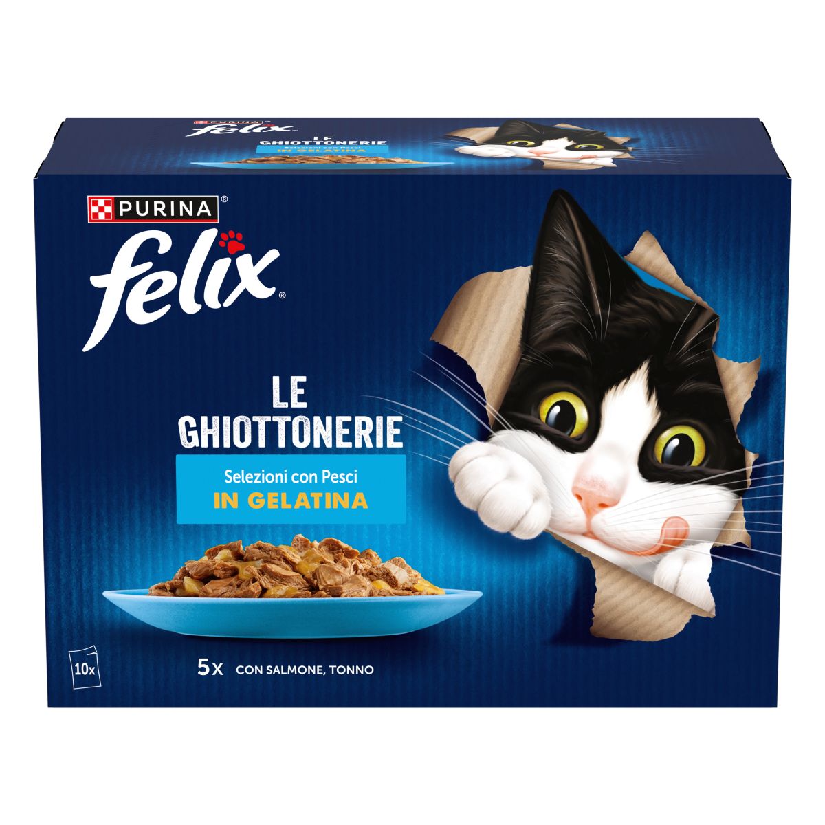 Felix Ghiottonerie 10x85g Selezioni Con Pesci - Salmone/Tonno