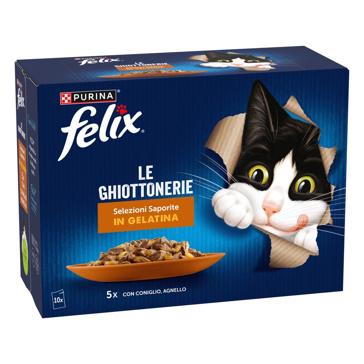 Felix Ghiottonerie 10x85g Selezioni Saporite - Coniglio/Agnello