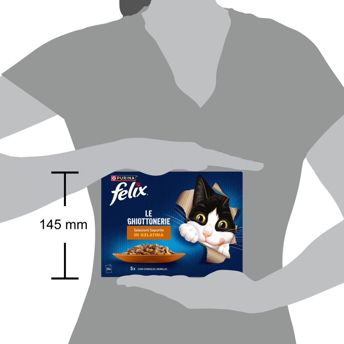 Felix Ghiottonerie 10x85g Selezioni Saporite - Coniglio/Agnello