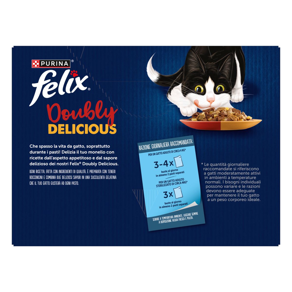 Felix Doubly Delicious 10x85g Selezioni Saporite - Manzo&Pollame/Tacchino&Fegato