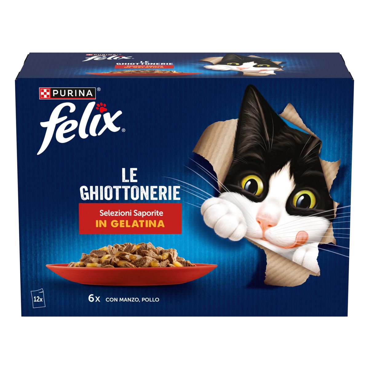 Felix Le Ghiottonerie 12x85g Selezioni Saporite - Manzo/Pollo