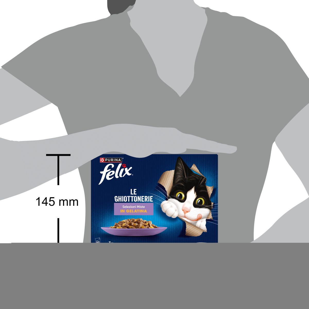 Felix Le Ghiottonerie 12x85g Selezioni Miste - Manzo/Pollo/Salmone/Tonno