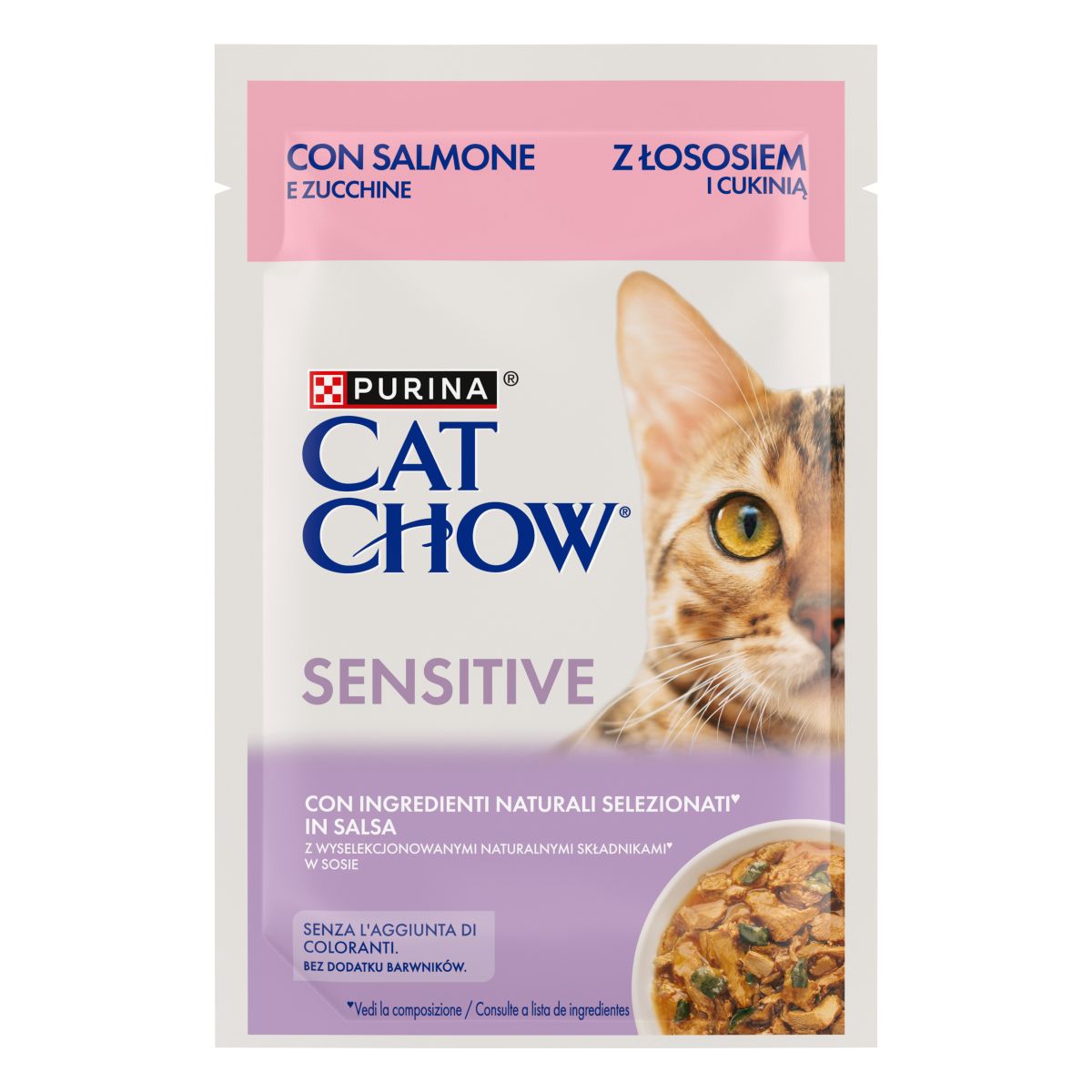 Cat Chow® Sensitive con salmone e zucchine in salsa