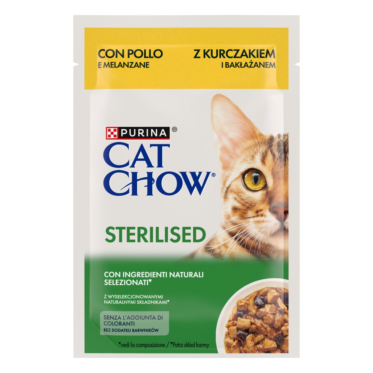 Cat Chow® Sterilised con Pollo e Melanzane in Salsa
