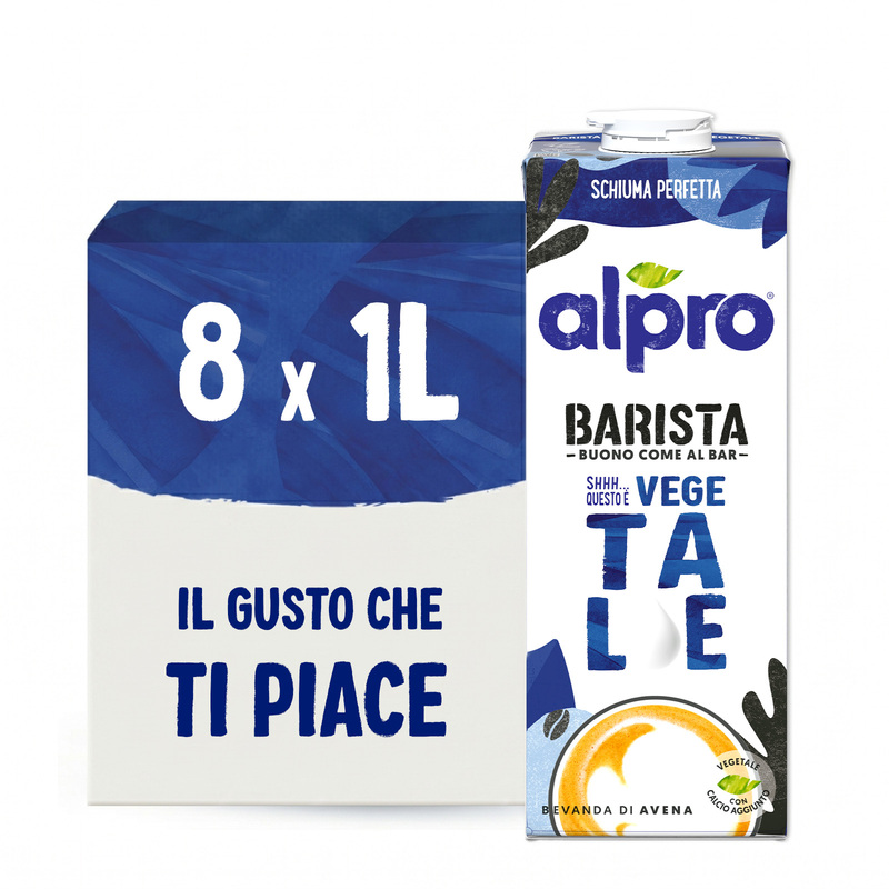 ALPRO QUESTO È VEGETALE BARISTA - Bevanda all'Avena 100% Vegetale 8x1L