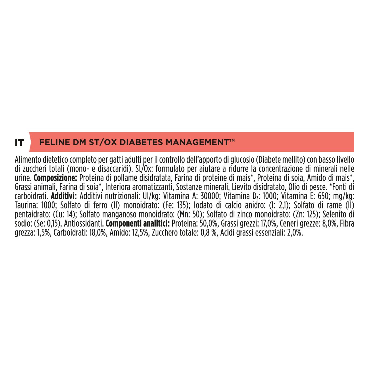 PURINA PRO PLAN® VETERINARY DIETS secco gatto DM Diabetes Management St/Ox