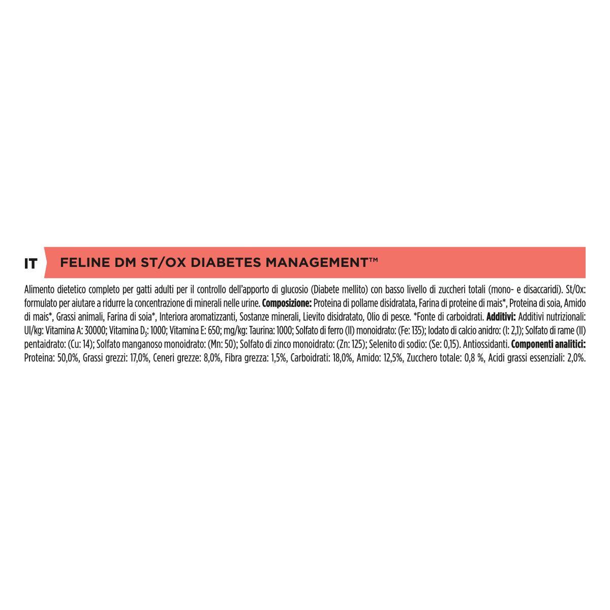 PURINA PRO PLAN® VETERINARY DIETS secco gatto DM Diabetes Management St/Ox