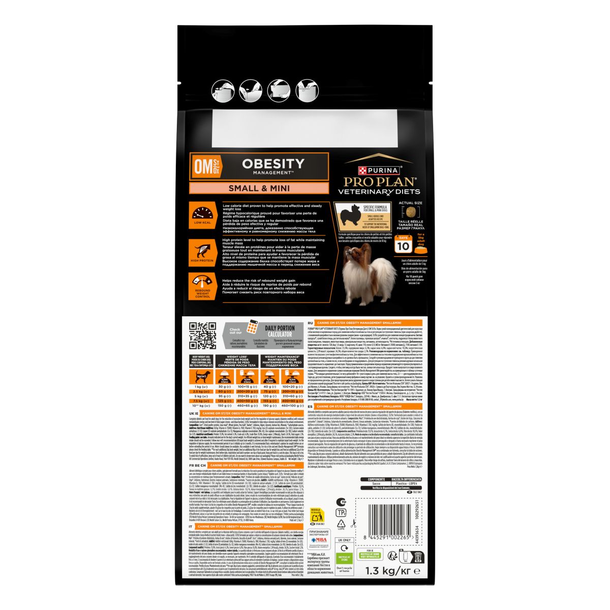 PURINA PRO PLAN VETERINARY DIETS secco cane OM Obesity Management Small&Mini