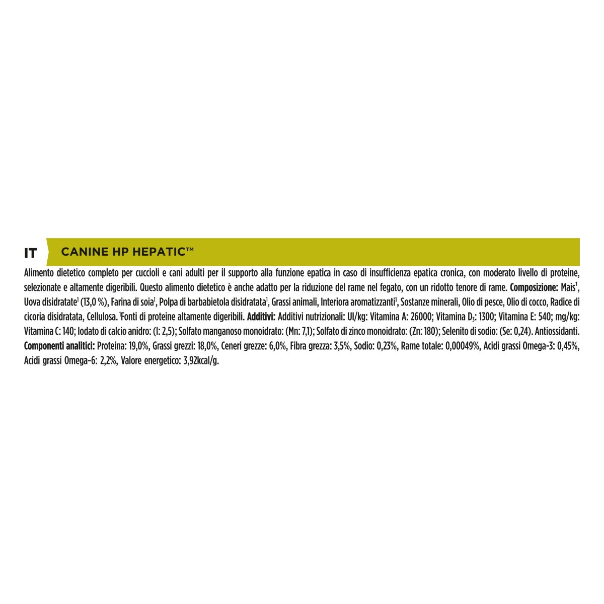 PURINA PRO PLAN® VETERINARY DIETS secco cane HP Hepatic