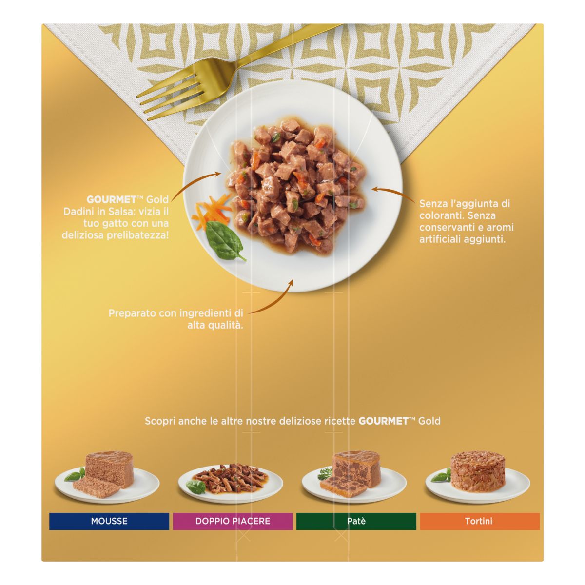Dadini in salsa con verdure 8x85g (Anatra, Vitello, Coniglio, Trota)