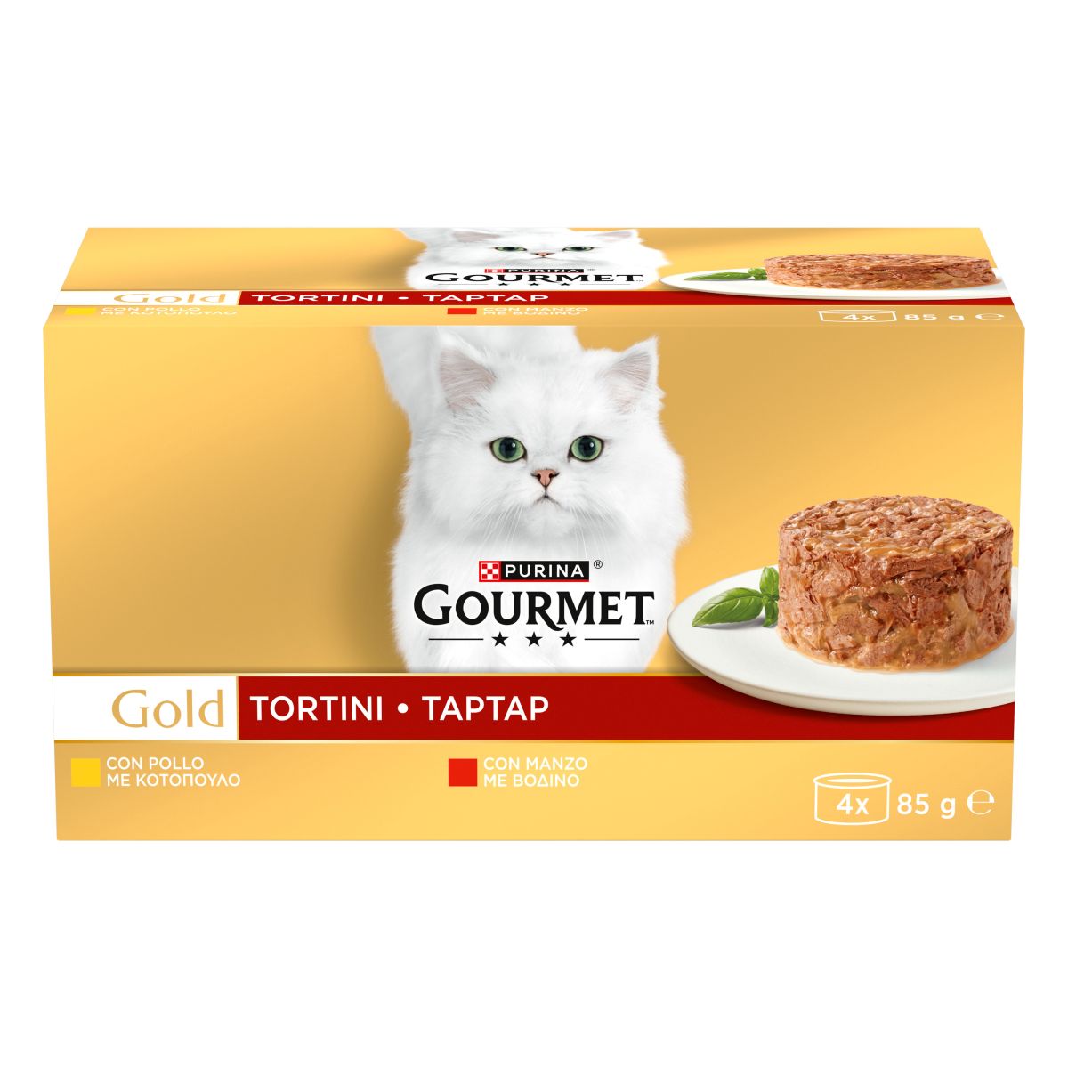 GOURMET® Gold Tortini Gatto con Manzo, con Pollo