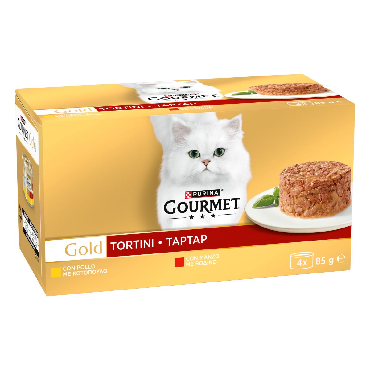GOURMET® Gold Tortini Gatto con Manzo, con Pollo