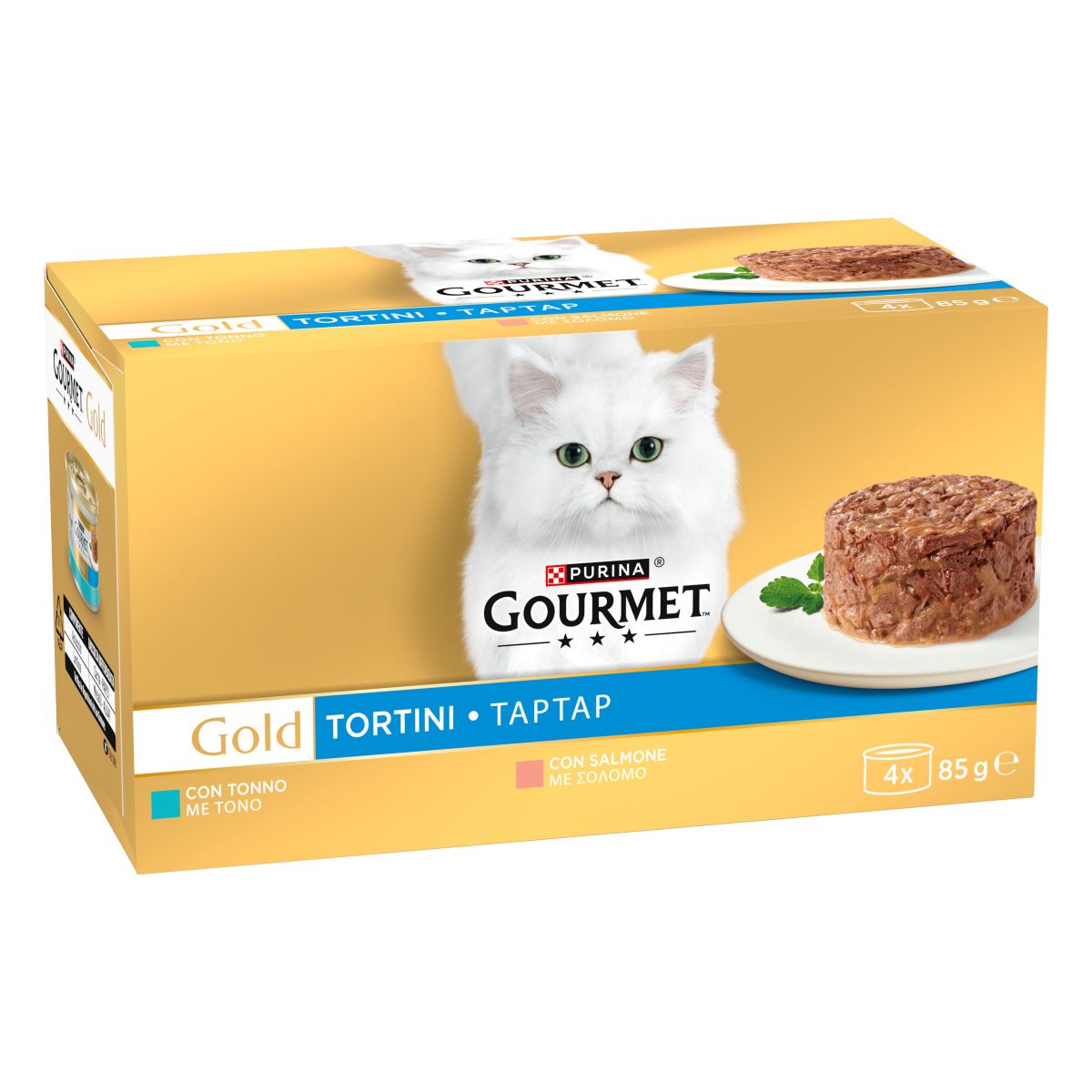 GOURMET® Gold Tortini Gatto con Salmone, con Tonno