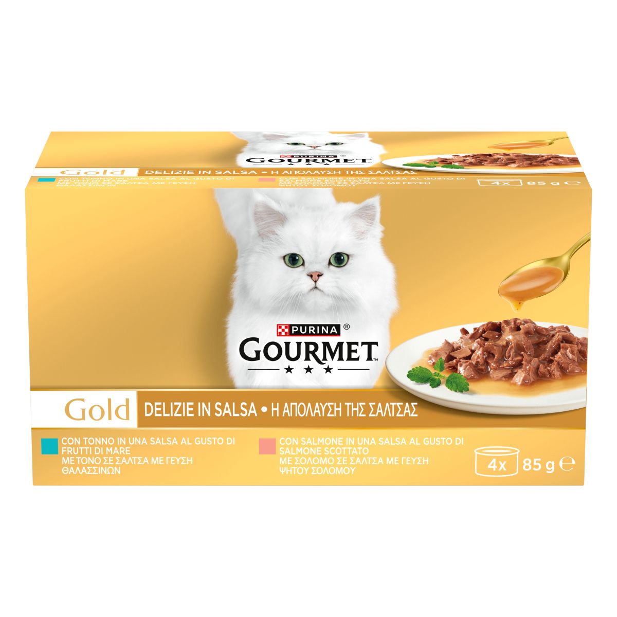 GOURMET® Gold Delizie In Salsa con Salmone, con Tonno