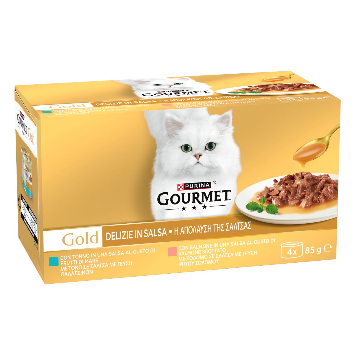 GOURMET® Gold Delizie In Salsa con Salmone, con Tonno