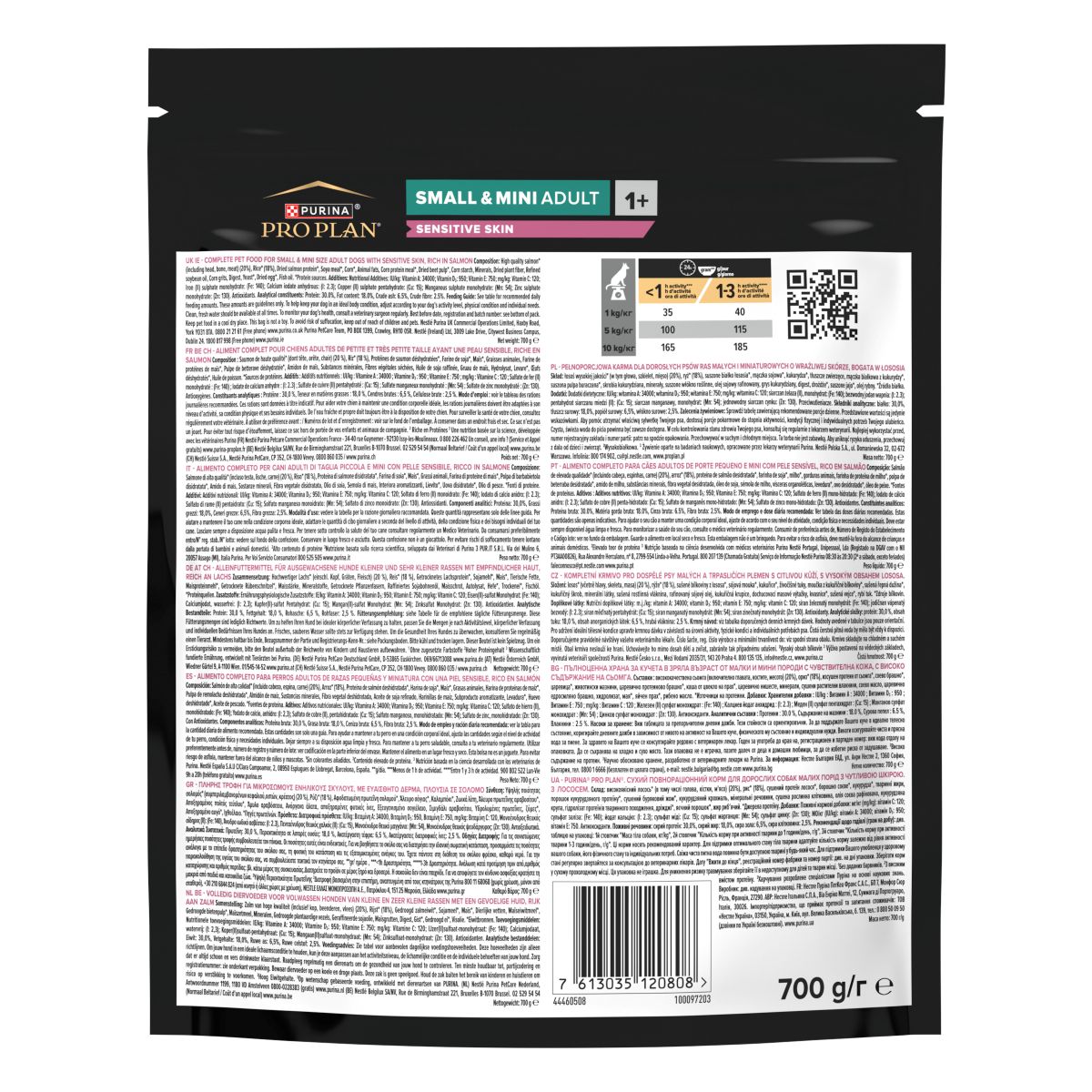 Purina Pro Plan Small & Mini Adult Sensitive Skin Ricco In Salmone
