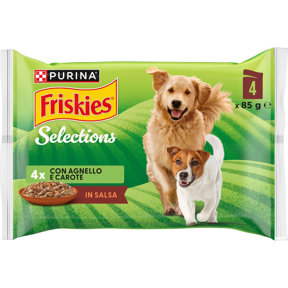Friskies Buste 4x85g Agnello e Carote in salsa
