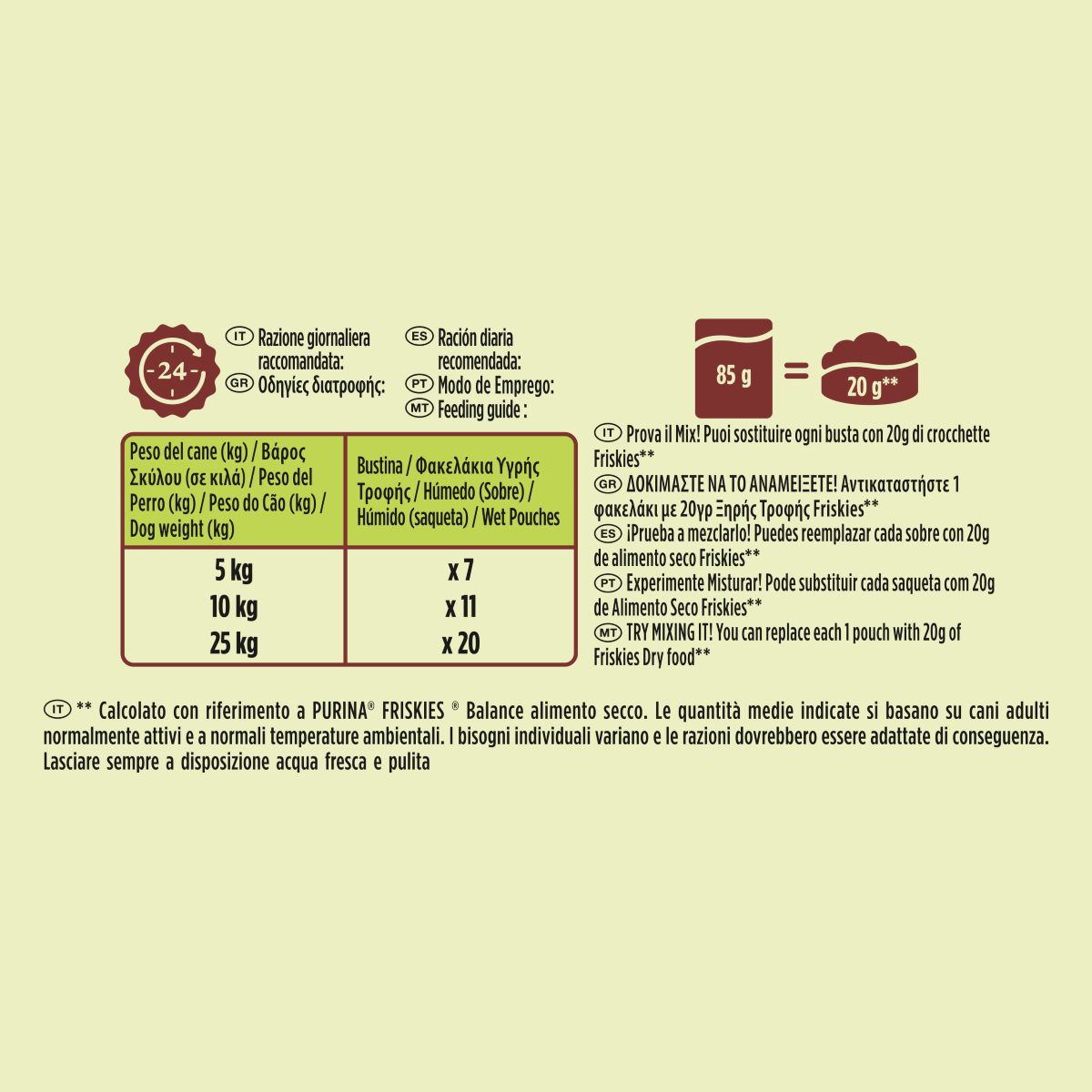 Friskies Buste 4x85g Agnello e Carote in salsa
