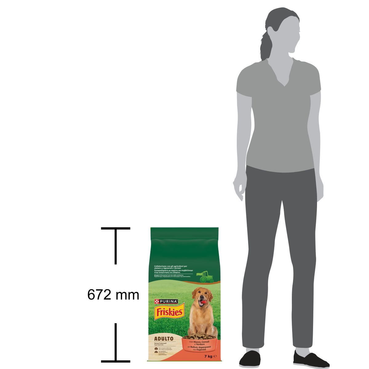 FRISKIES® Cane Crocchette Adulto con Manzo, Cereali e Verdure
